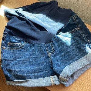 Indigo Blue Maternity Denim Shorts